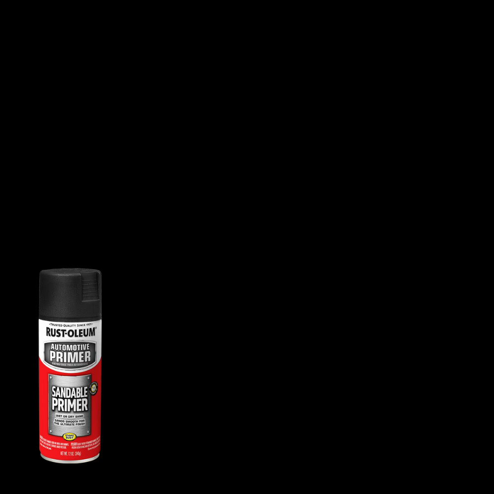 Rust-Oleum Black Sandable Primer Spray Paint, 12 oz, Automotive Basecoat, 3 Pack