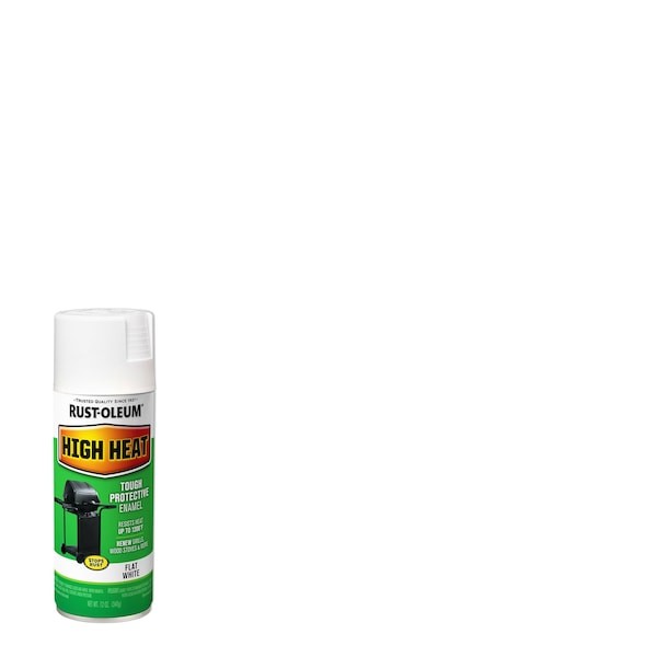 Rust-Oleum 7751830 Spray Paint, White, Satin, Solvent, 12 Oz