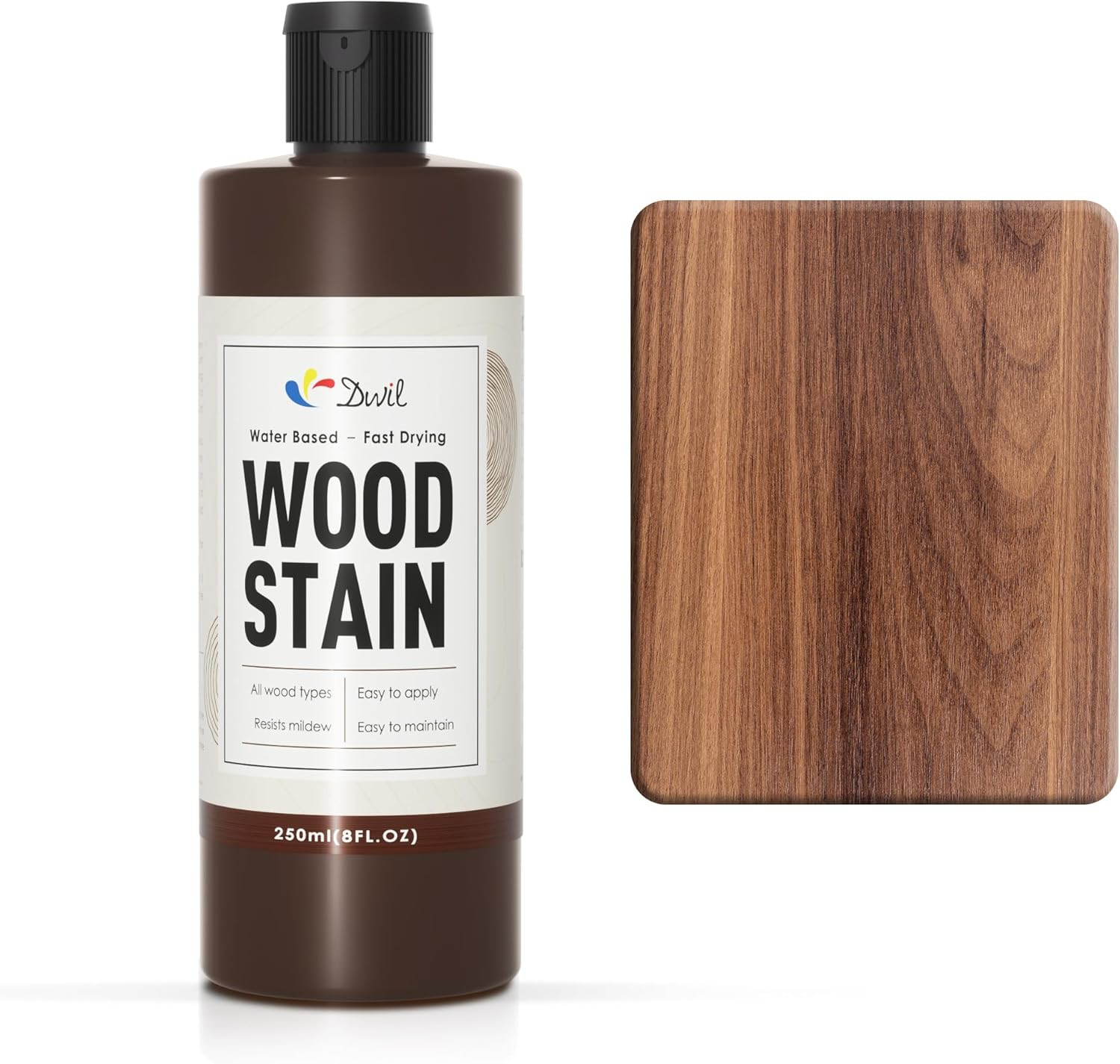 DWIL Water Based Wood Stain – Multiple Finishes, Fast Drying, Indoor and Outdoor