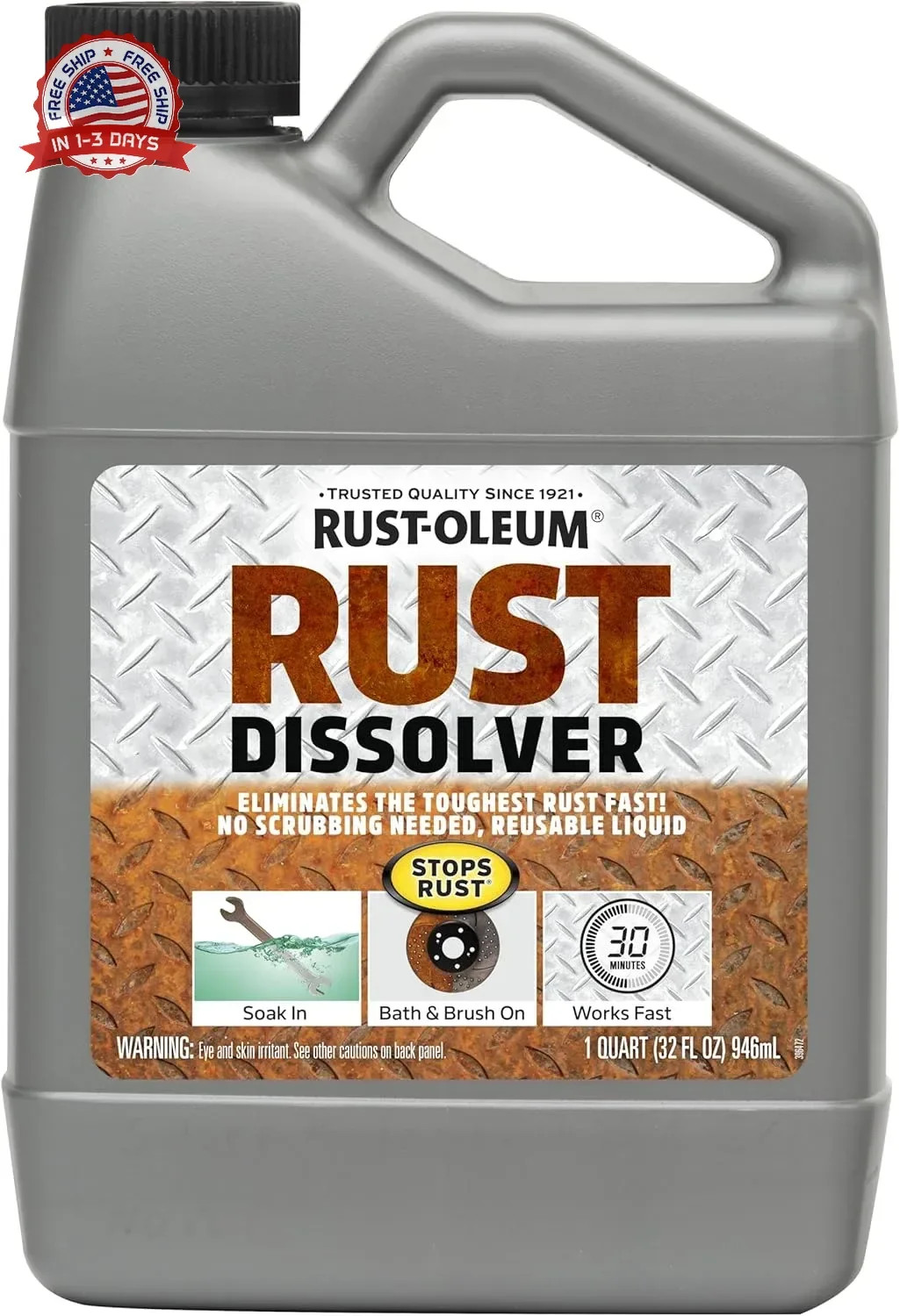 Rust-Oleum Rust Dissolver Soak & Bath | Heavy-Duty Corrosion Remover for Metal T