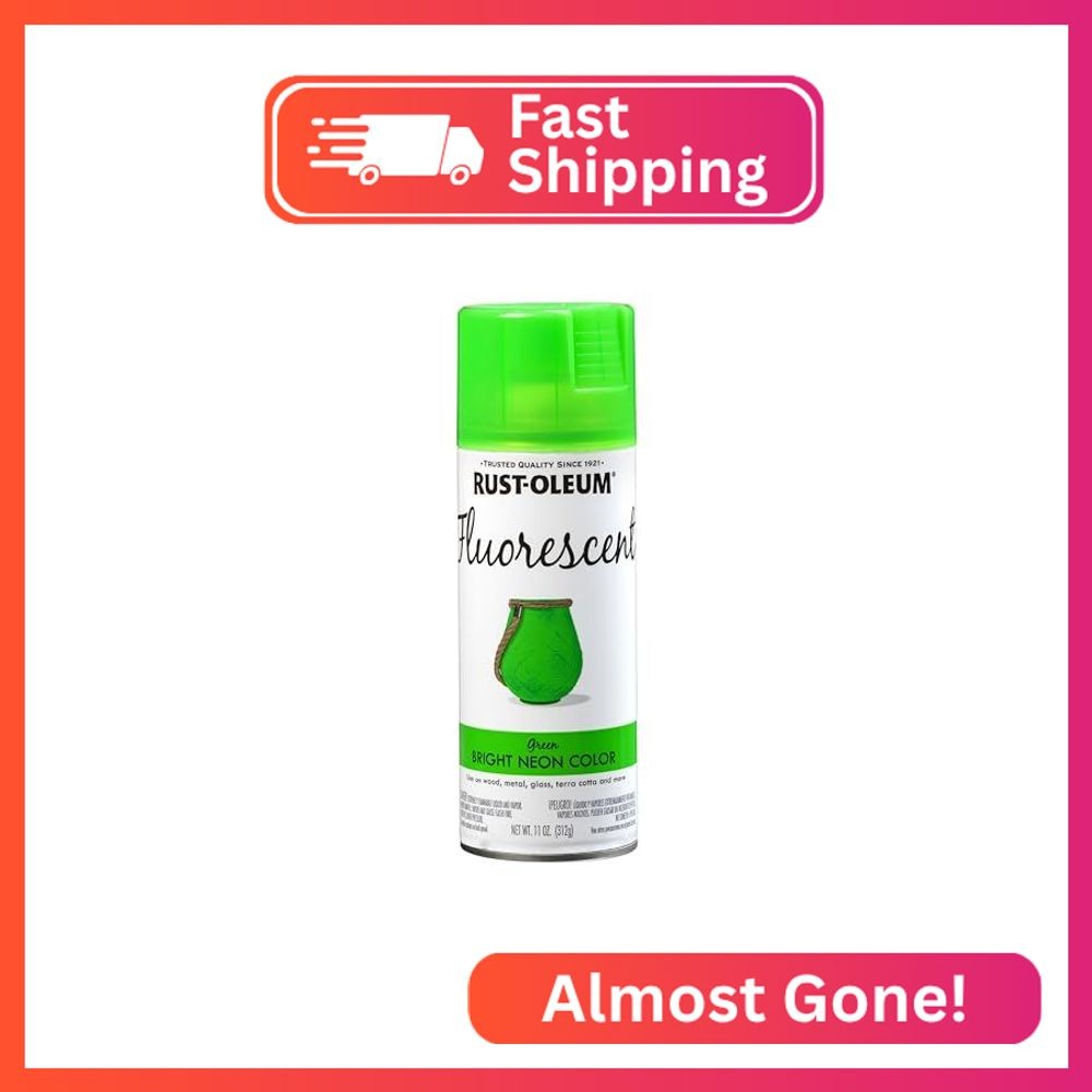 Rust-Oleum 342417 Specialty Fluorescent Spray Paint, 11 oz, Green