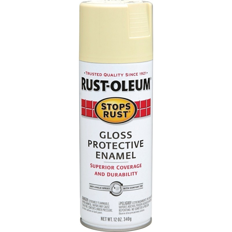 Rust-Oleum 7794830 Rust Preventative Spray Paint, Gloss, Antique White, 12 oz, C