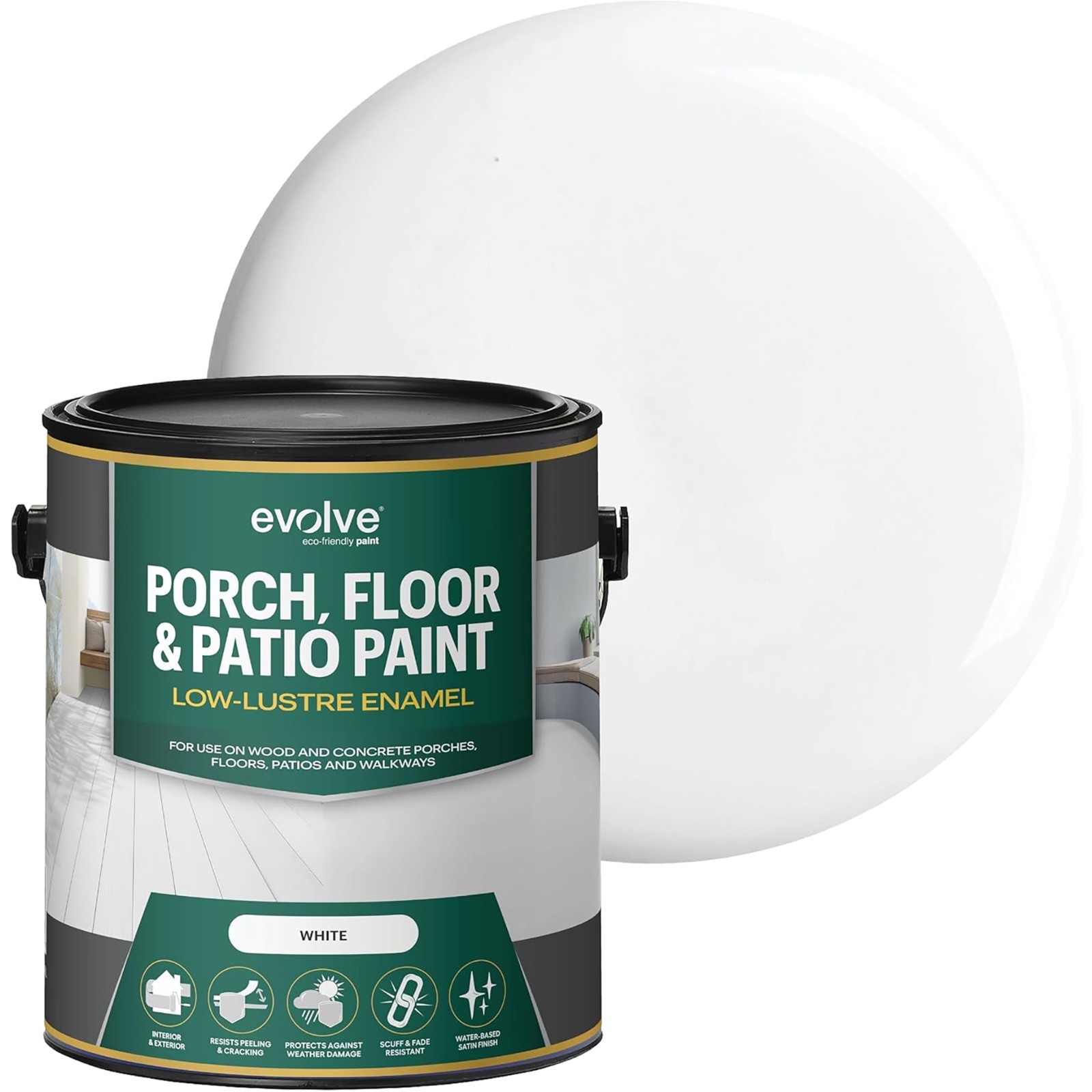 Evolve Porch & Floor Latex Coating White gal