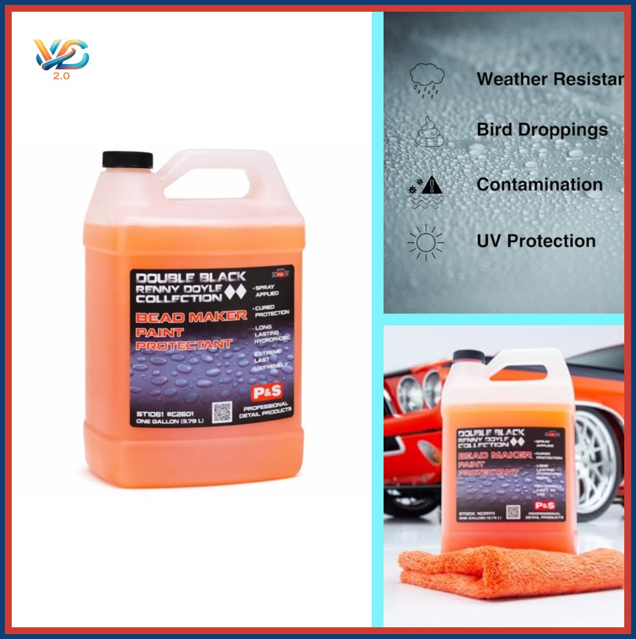 Spray On Paint Sealant Hydrophobic Gloss UV Protection Car Boat RV 1 Gallon