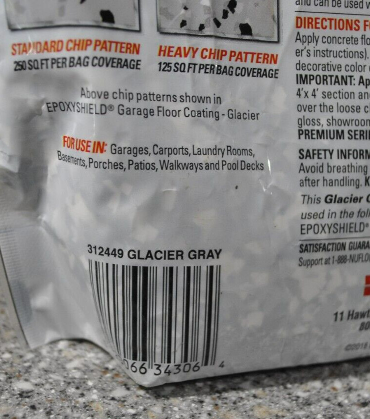 2~Rust-Oleum 312449 Decorative Color Chips Glacier Gray Blend 1 lb/each New