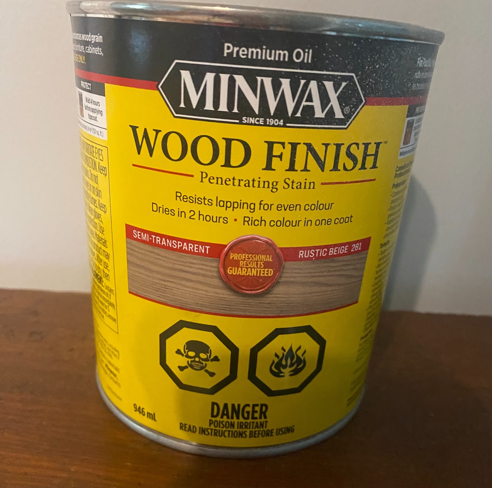 Minwax Wood Finish Penetrating Oil-Based Stain, #281 Rustic Beige, 32 Fl. Oz.