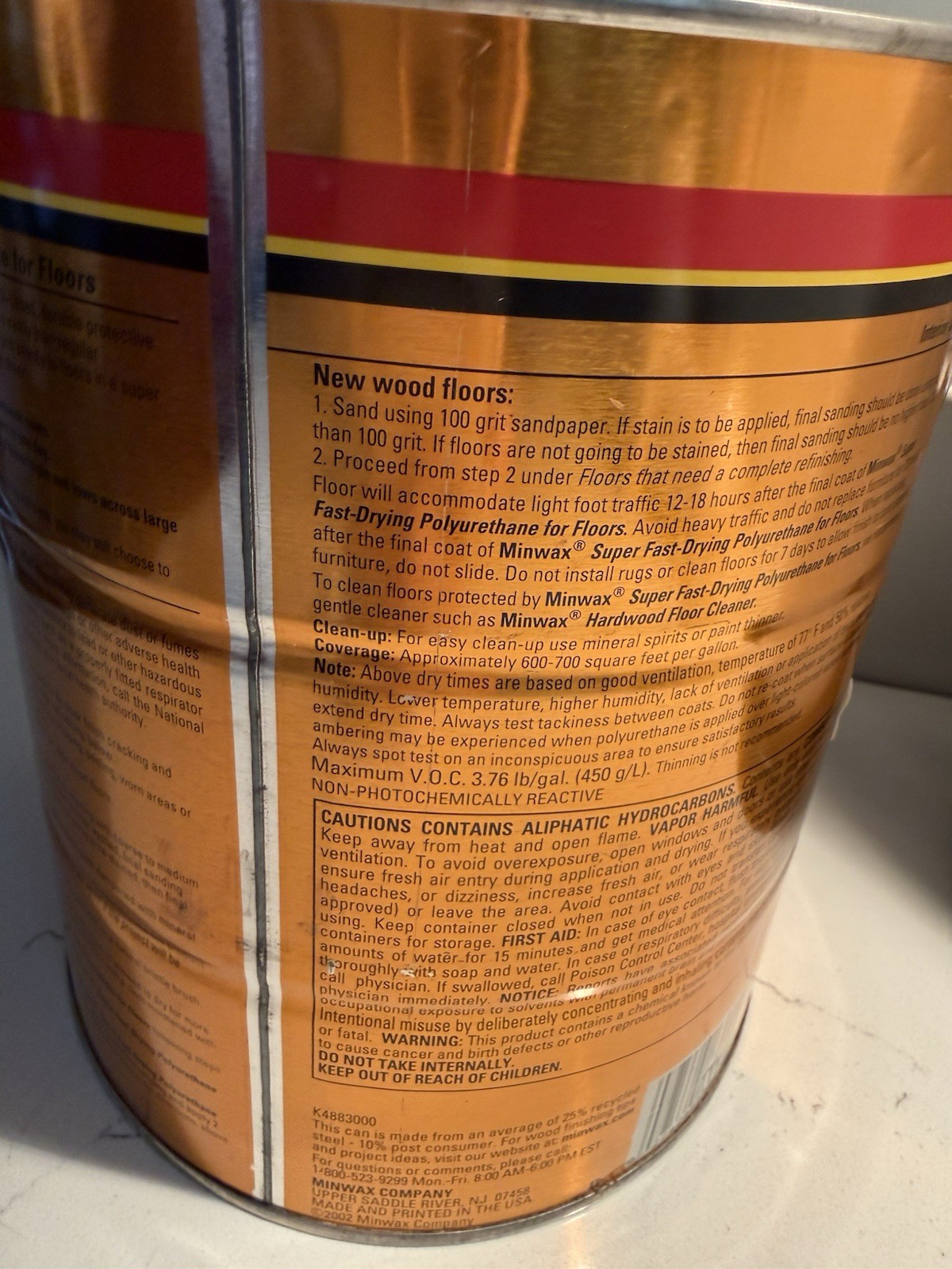 Minwax Super Fast Drying Polyurethane for Floors Semi Gloss Clear Coat 1 Gallon