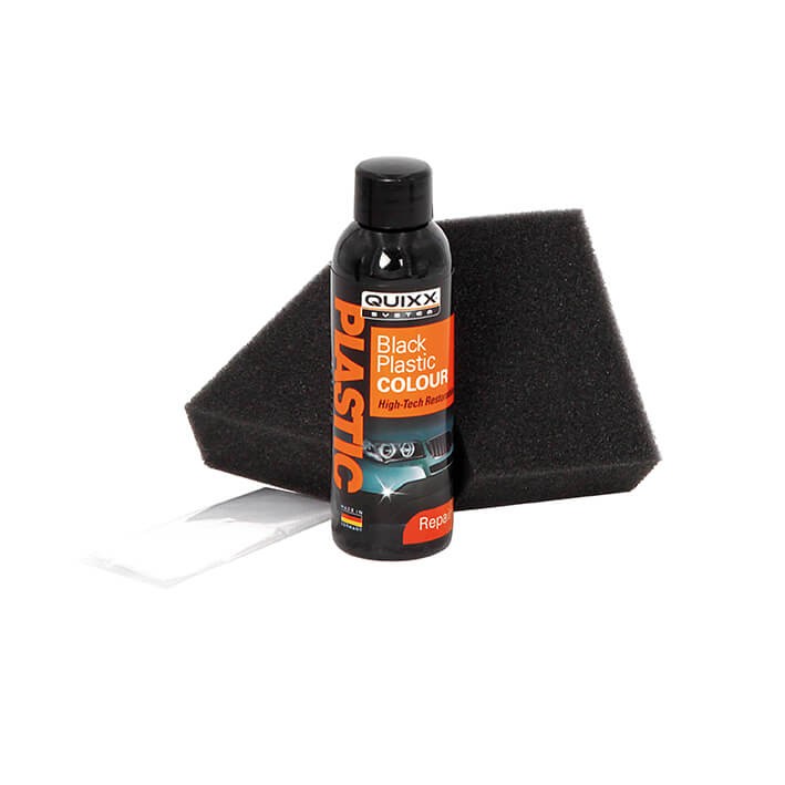 QUIXX Black Plastic Colour, Unpainted Plastic Restorer, Bumpers Trims Side