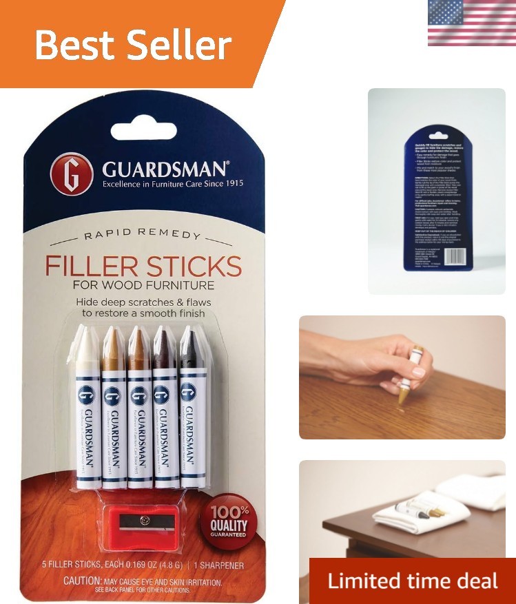 Wax Wood Furniture Filler Sticks, Furniture Scratch Repair Kit for Wood Floor…
