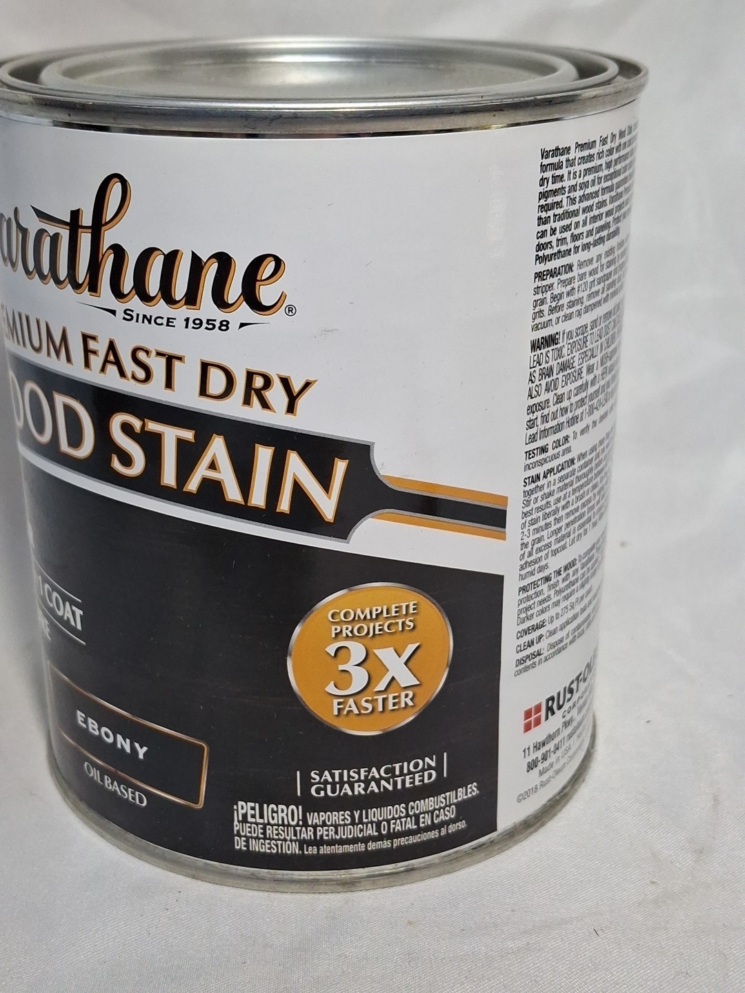 Varathane 1 Quart ” EBONY” Fast Dry Oil Based Wood Stain for Interior Projects