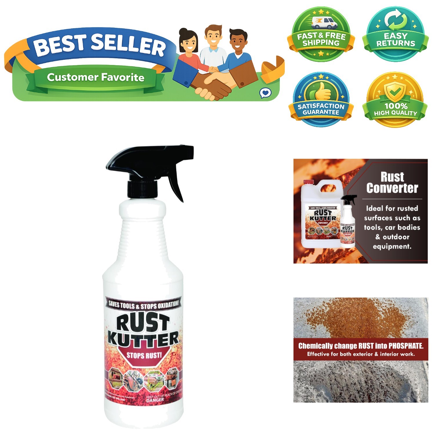 Stops Rust and Converts Rust Spots to Leave A Primed Surface Ready to Paint, …