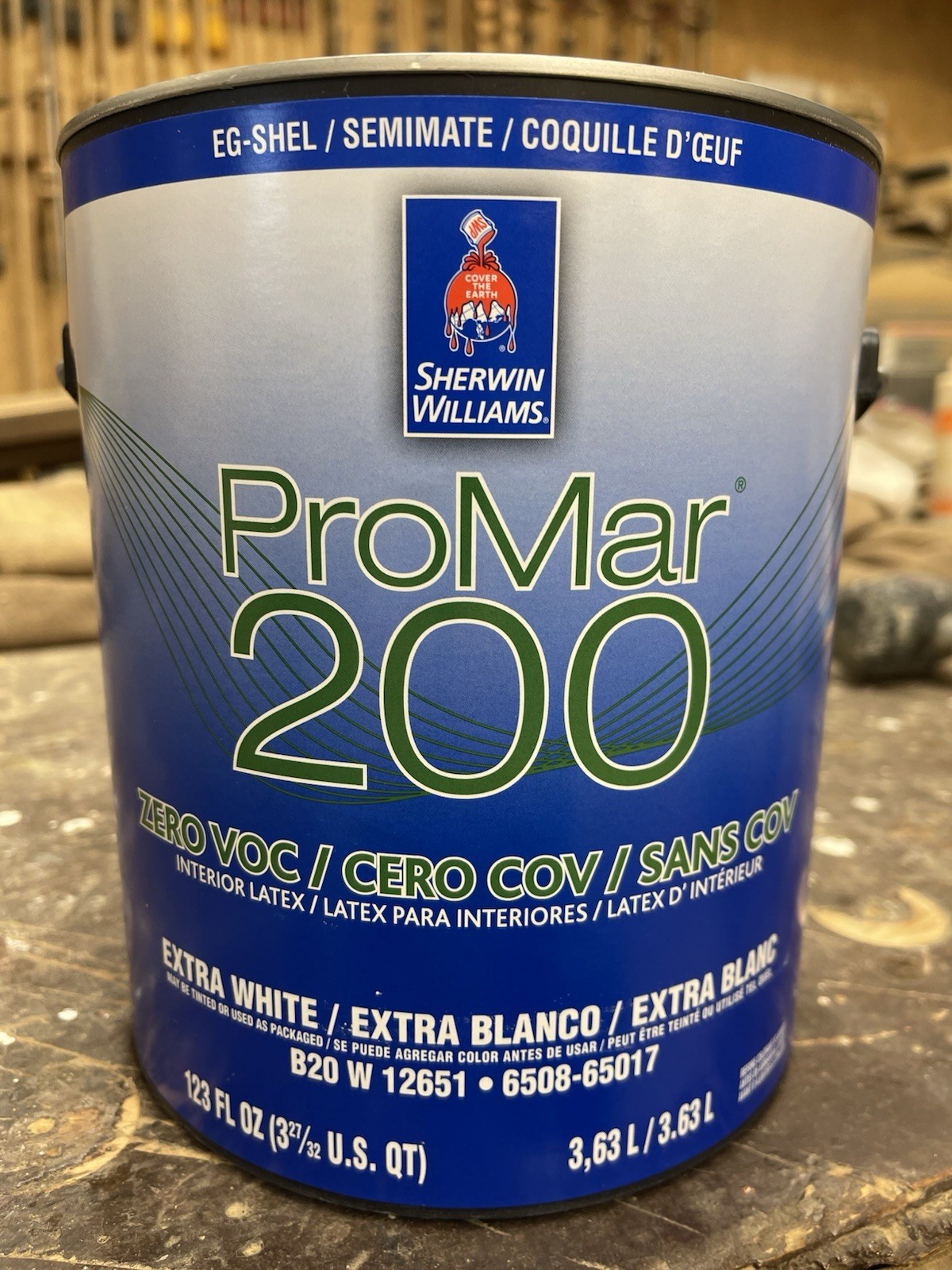 1 Gal. Sherwin Williams ProMar 200 Interior Paint 7009 Pearly White / Eg-Shell