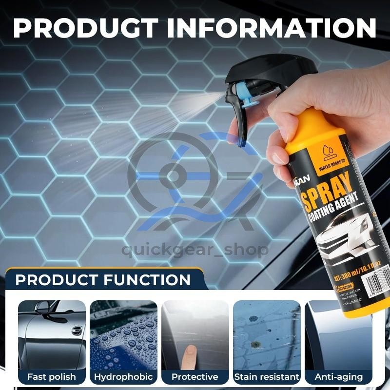 2Pack 300ml Car Coating Spray Car Paint Spray Coating Agent Antifouling US