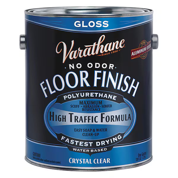 Varathane Floor , Water Based, Crystal Clear, Gloss, 1 gal 230031 Varathane