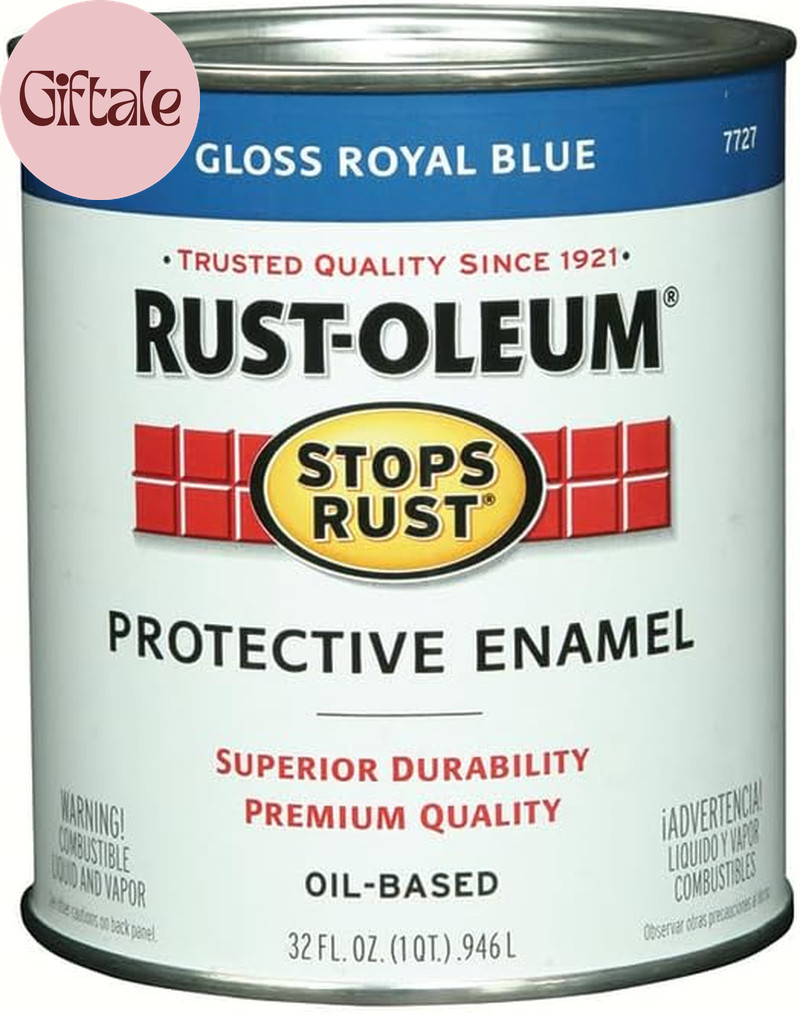 7727502-2PK Stops Rust Brush on Paint, Quart, Gloss Royal Blue, (Pack of 2)