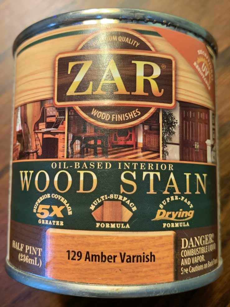 Zar Interior Stain, 129 AMBER VARNISH, 1/2 pint