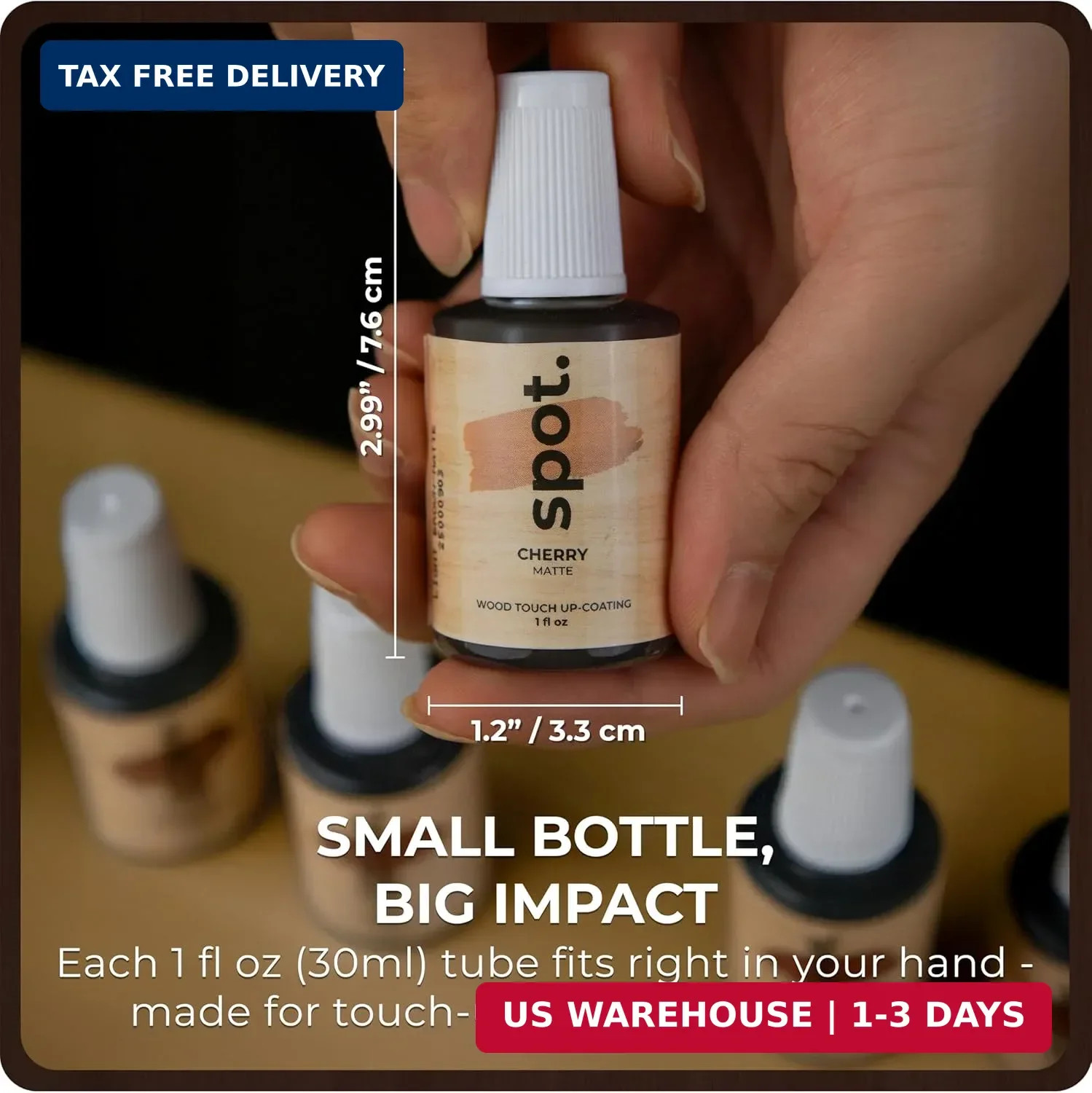 Dark Brown Wood Stain Repair Kit, Brush-On Touch-Up Stain Bottles, Provincial, D