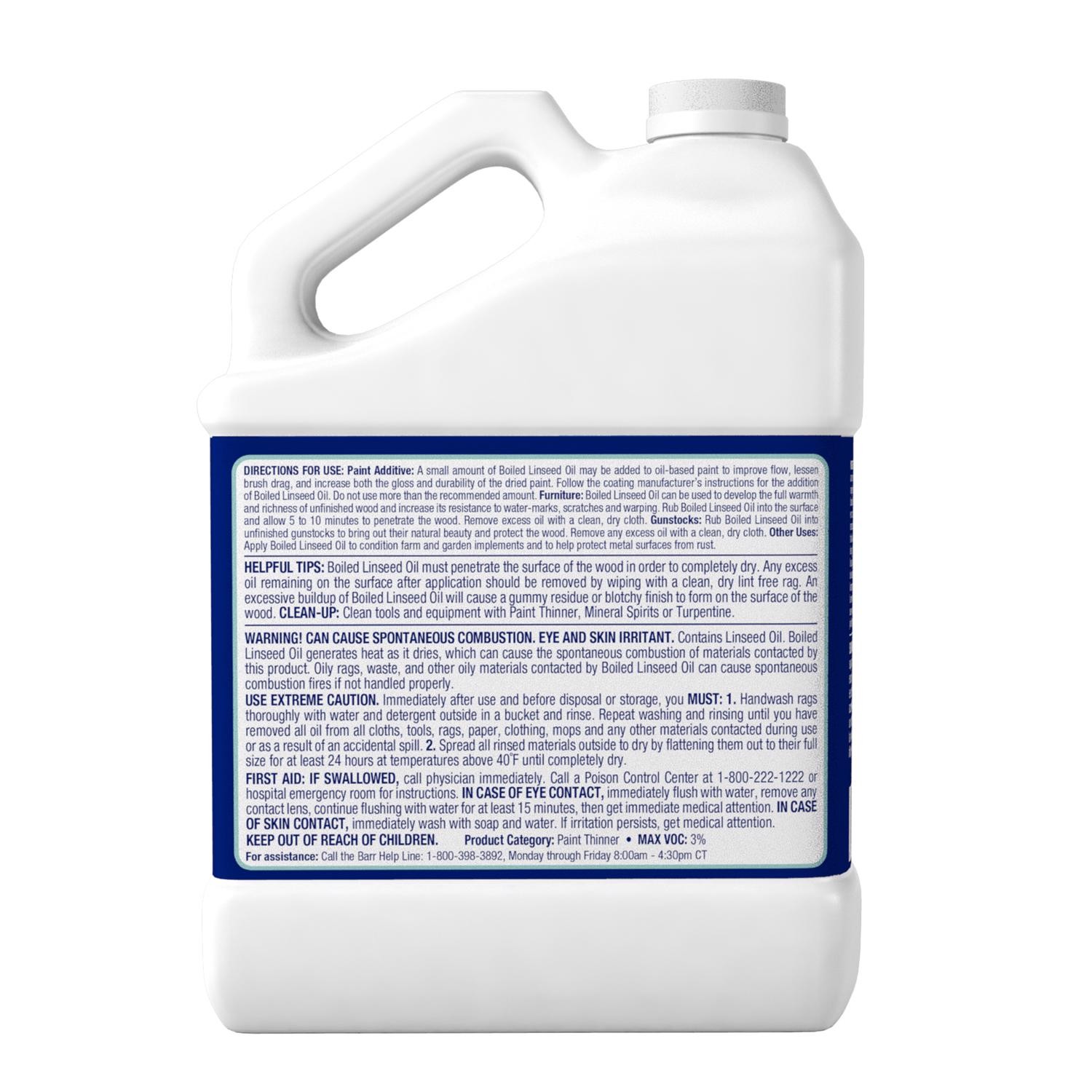 Klean Strip Transparent Clear Boiled Linseed Oil 1 Gal. (Pack Of 4)