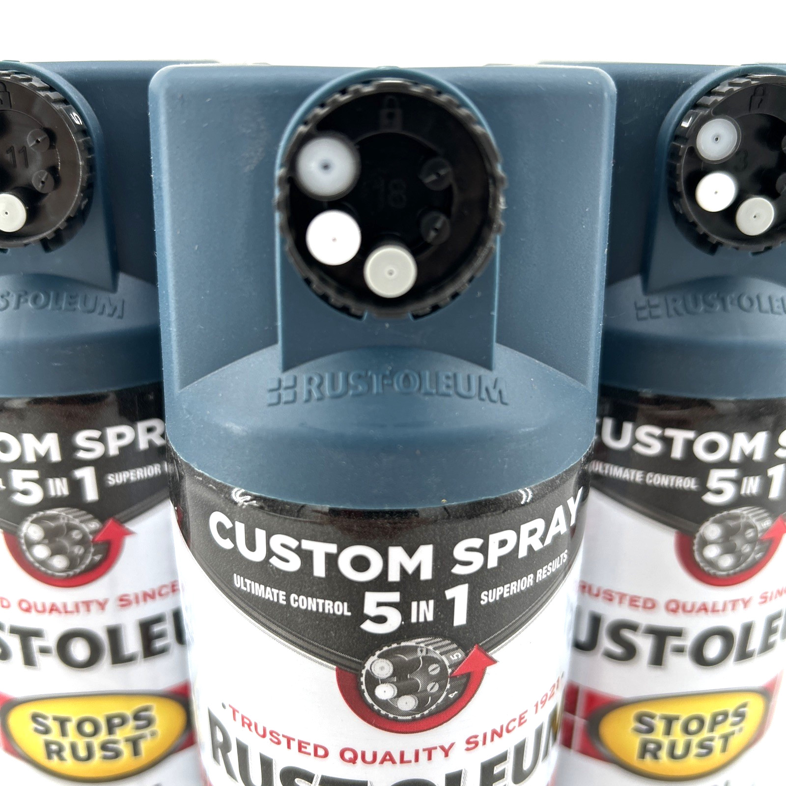 Rust-Oleum Satin Protective Enamel Spray Paint 12 oz Lot Of 3 Midnight Blue