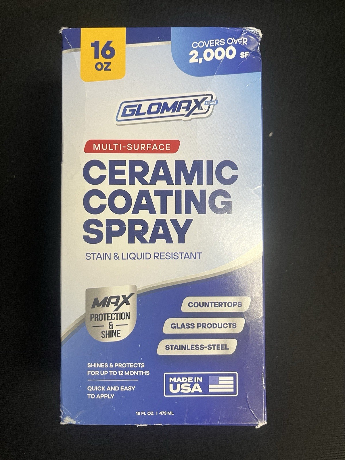Home Ceramic Coating Spray Kit (16 oz) – Shine, Seal & Protect Stainless- GLOMAX