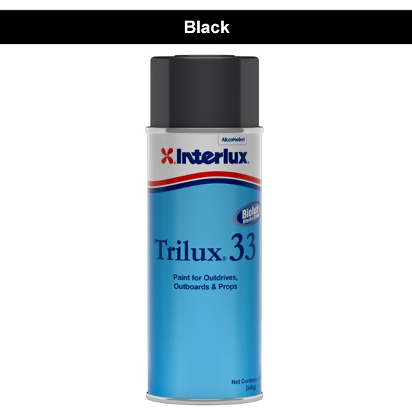 Interlux Trilux Boat Prop & Drive Antifouling Paint Black 12 Oz YBA063A
