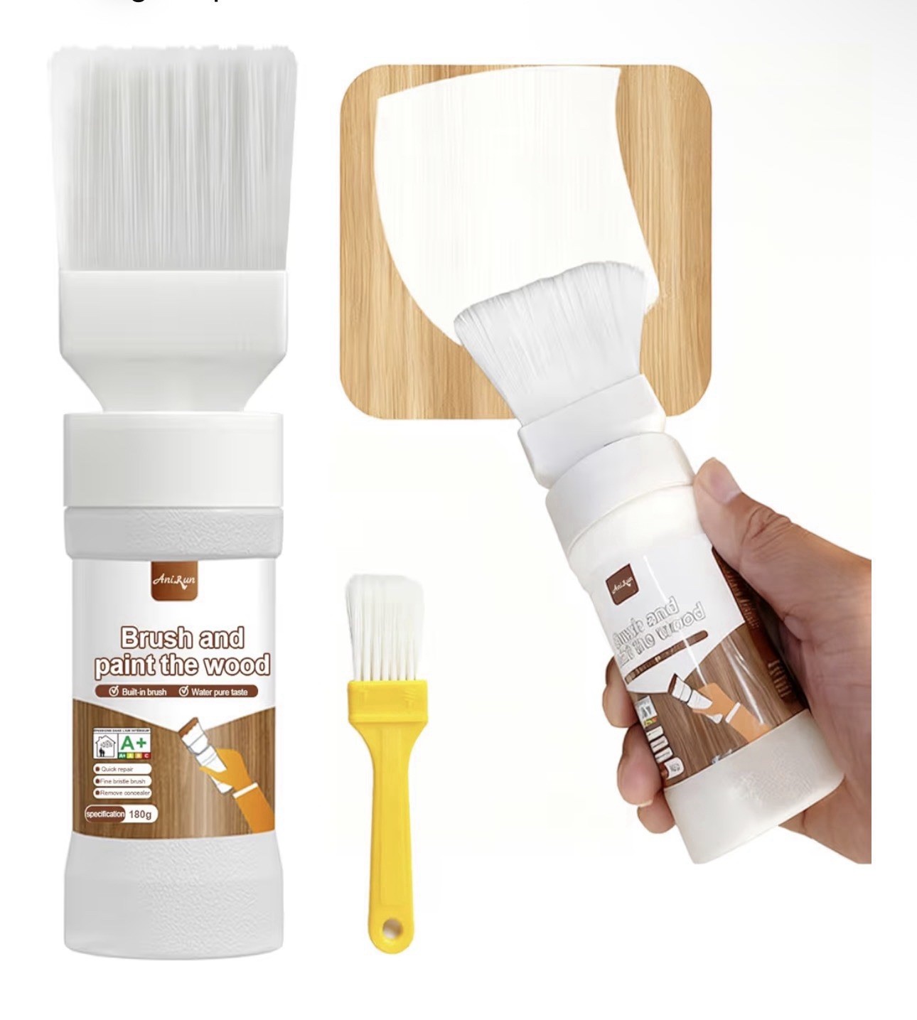 All-in-One Paint White, Touch-Up Paint for Furniture, Cabinets, Wood, Metal