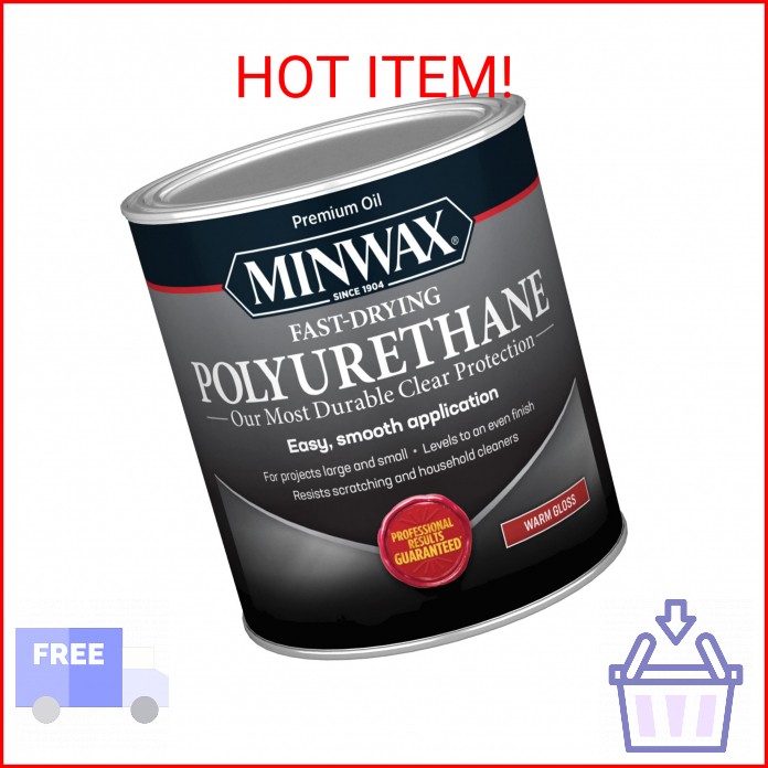 Minwax 63000 Fast Drying Polyurethane Clear Gloss, Quart