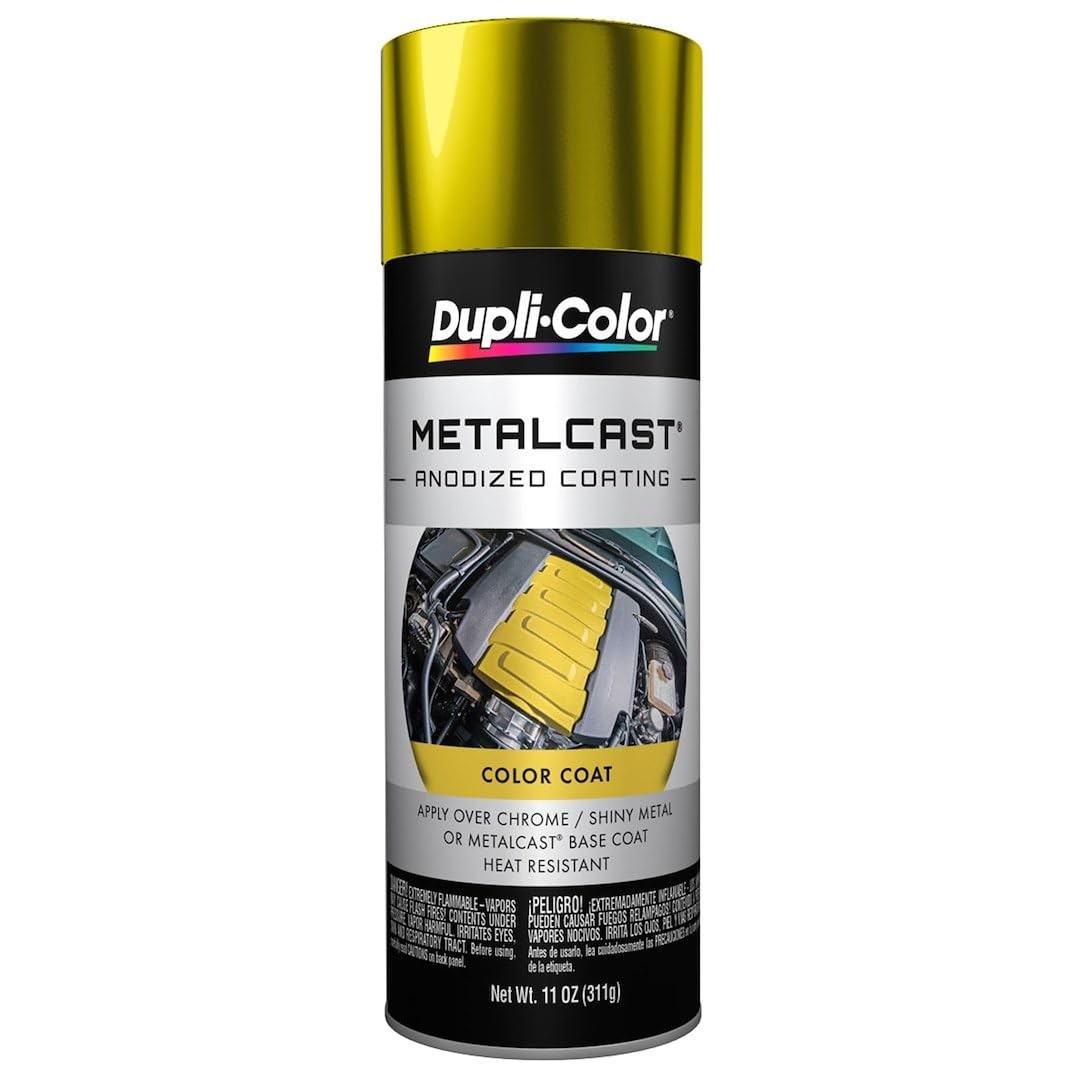 MC202 Metalcast Automotive Spray Paint – Yellow Anodized Coating – 11 oz Aero…