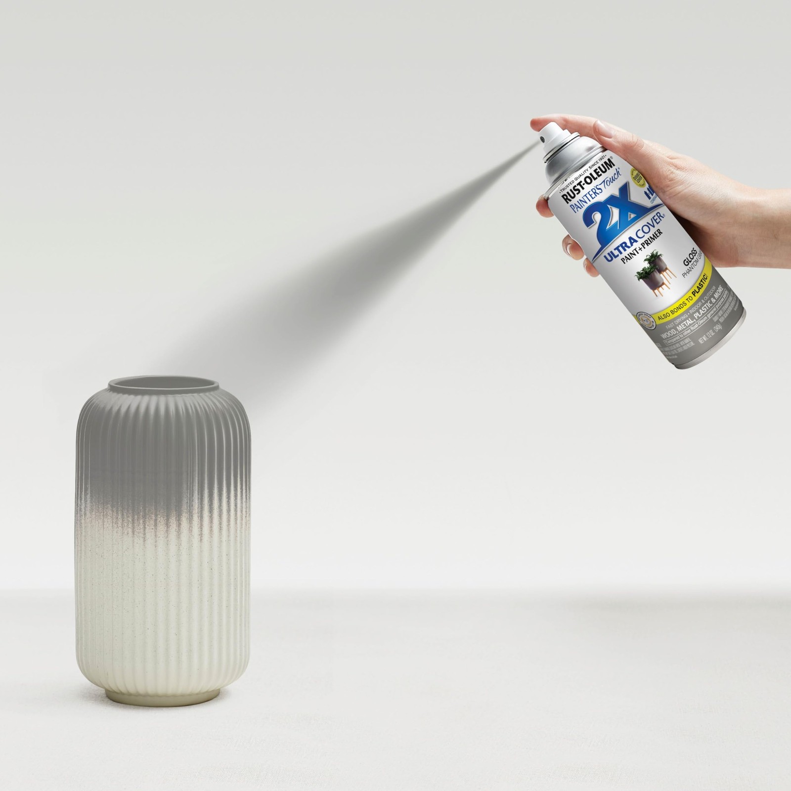 Rust Oleum 12oz Gloss Phantom Gray Spray Paint Interior Exterior Oil Based
