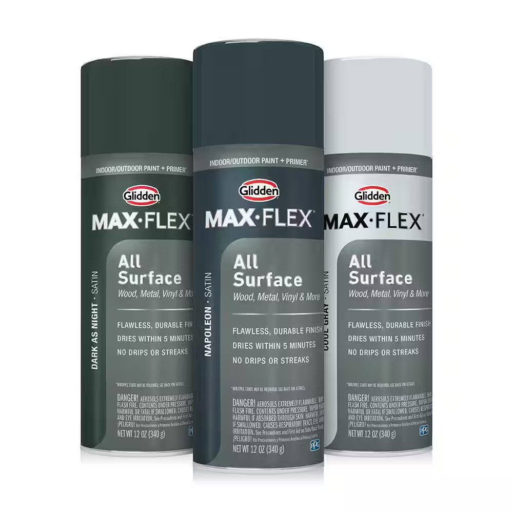 GLIDDEN FLEX 12oz. Satin Everlasting Interior/Exterior All Surface Spray Paint
