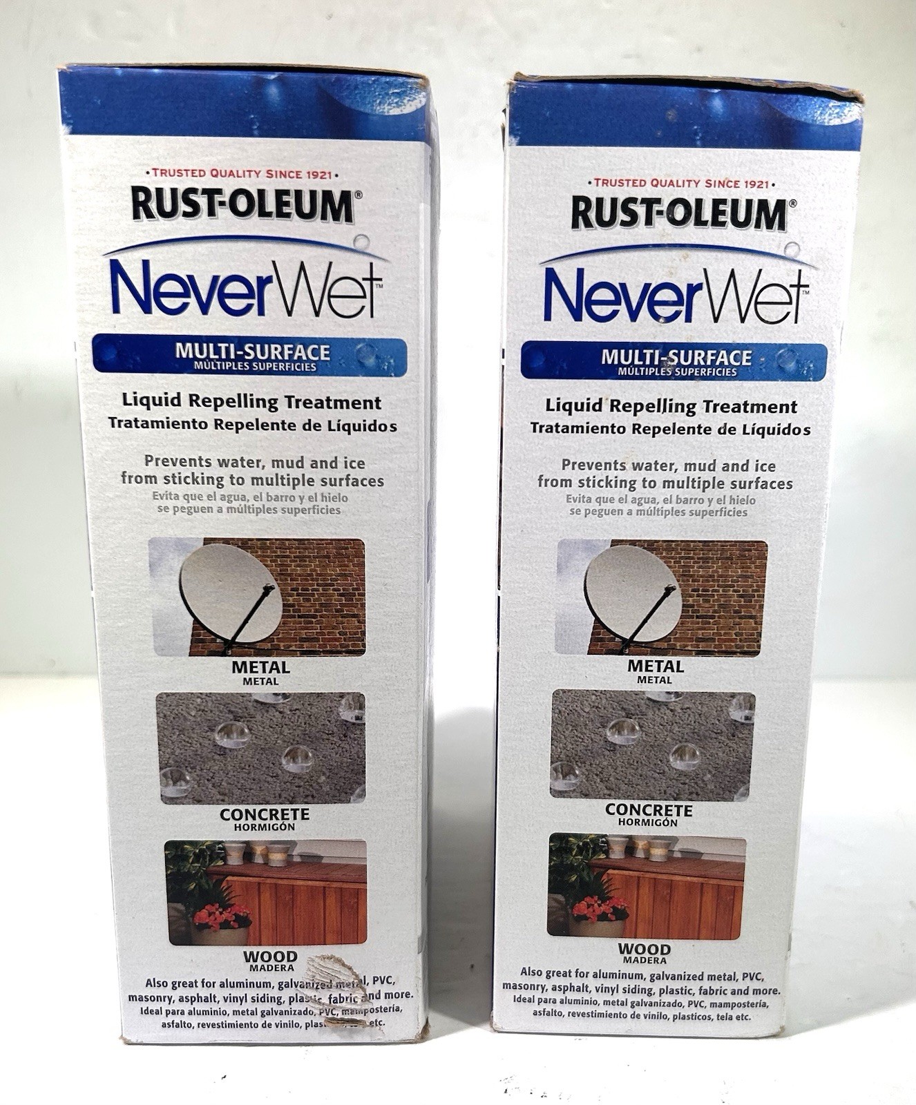 Rust-Oleum Never Wet Multi-Surface Liquid Repelling Treatment Clear 18oz Lot (2)