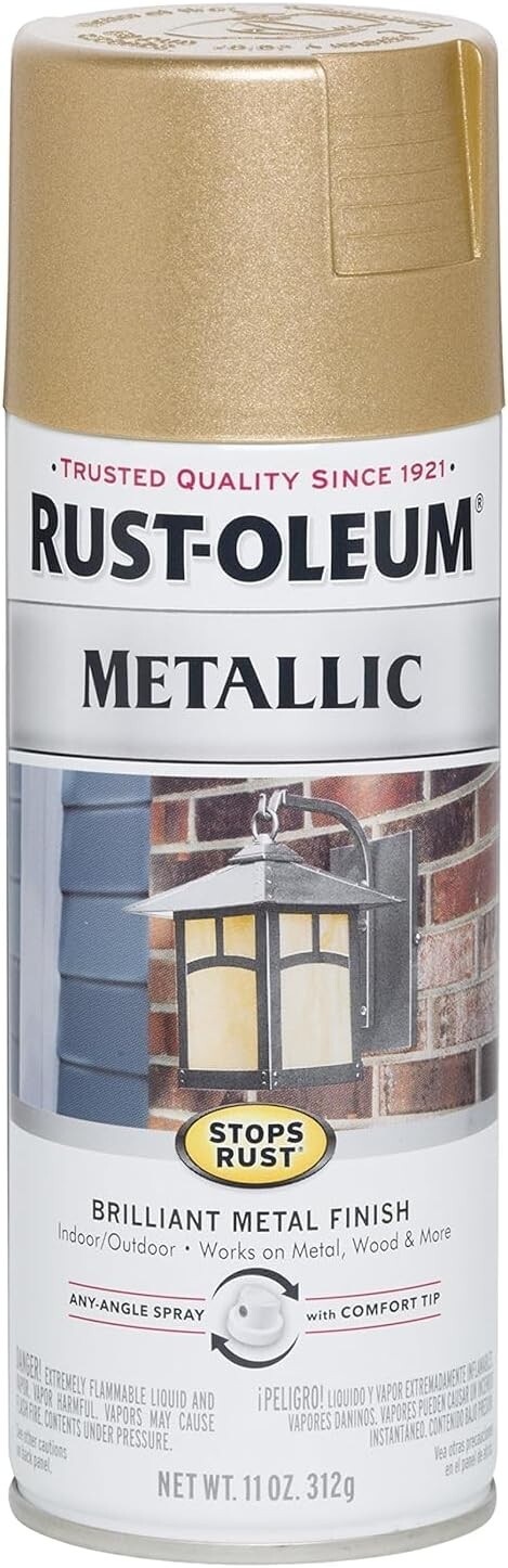 Rust-Oleum ~ Metallic Warm Gold ~ Brilliant Metal Finish 11oz 286524