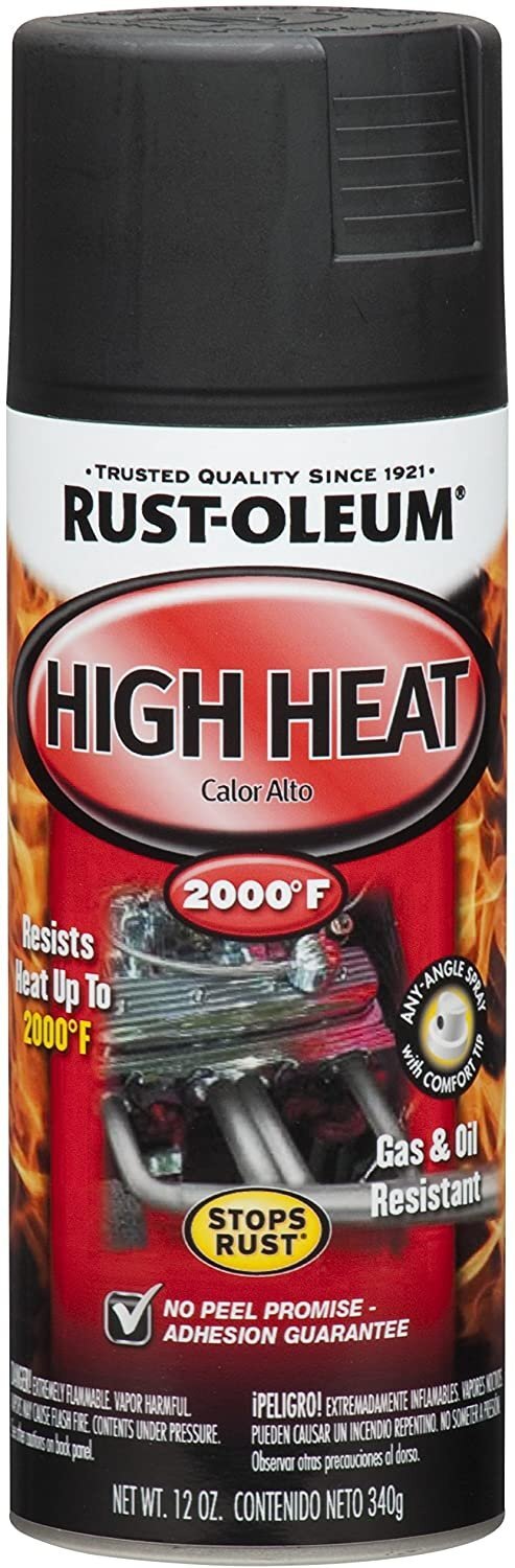 Rust-Oleum 248903 Automotive 12-Ounce High Heat 2000 Degree Spray Paint, Flat…