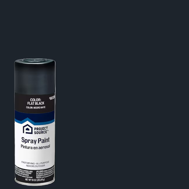 Project Source Flat Black Oil-based Spray paint ( NET WT. 10-oz )