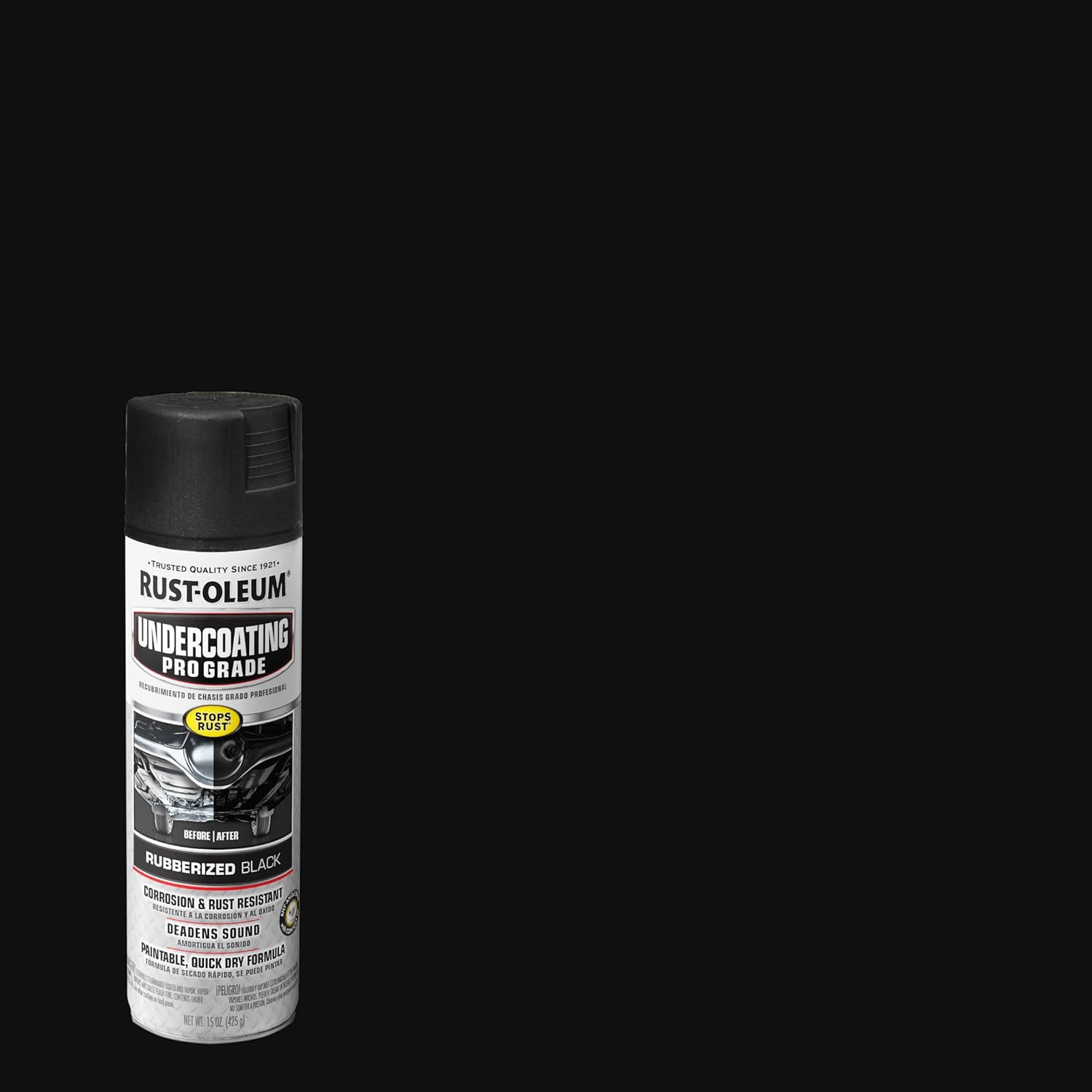 248656 Professional Grade Rubberized Undercoating Spray, 15 Oz, Black
