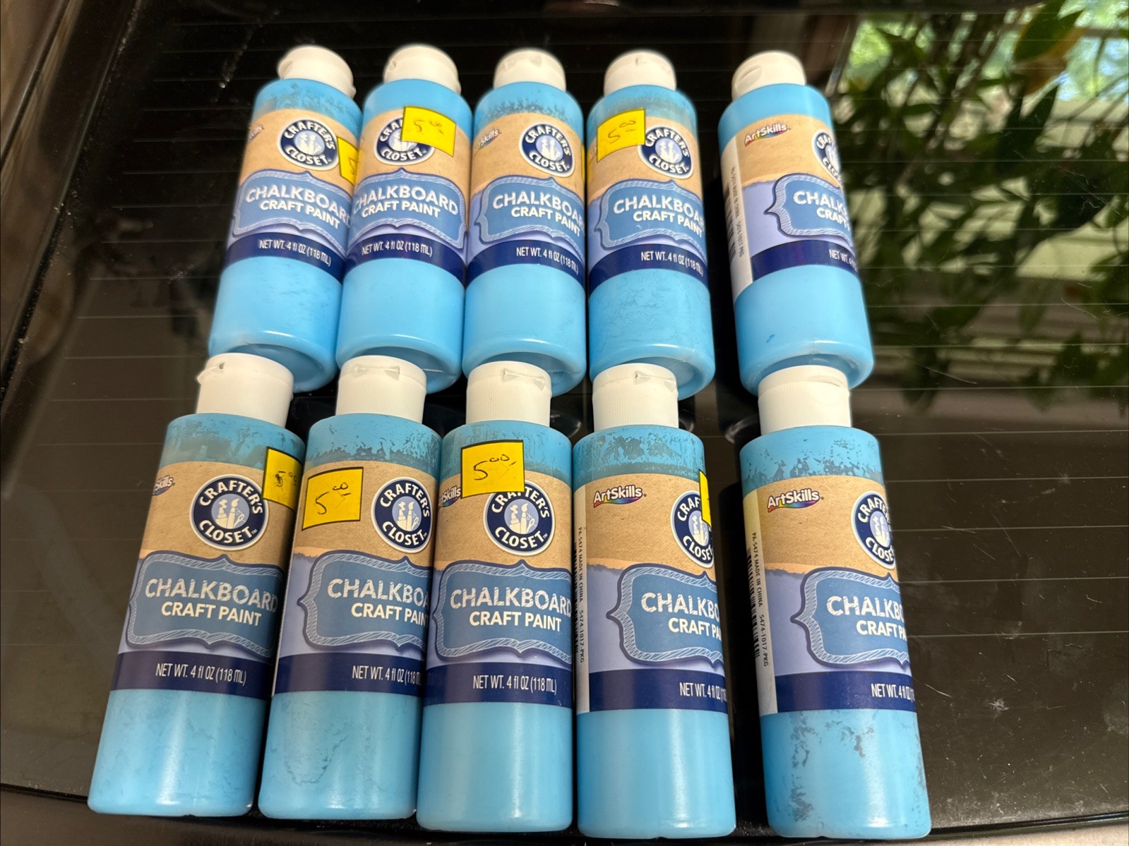 10 Lot Crafter’s Closet Chalkboard Craft Paint 4 fl oz blue