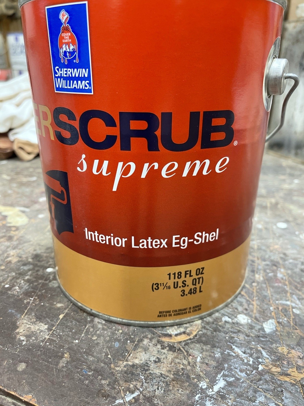 1 Gal. Sherwin Williams SherScrub Supreme Interior Latex Eg-Shel Paint/Deep Base