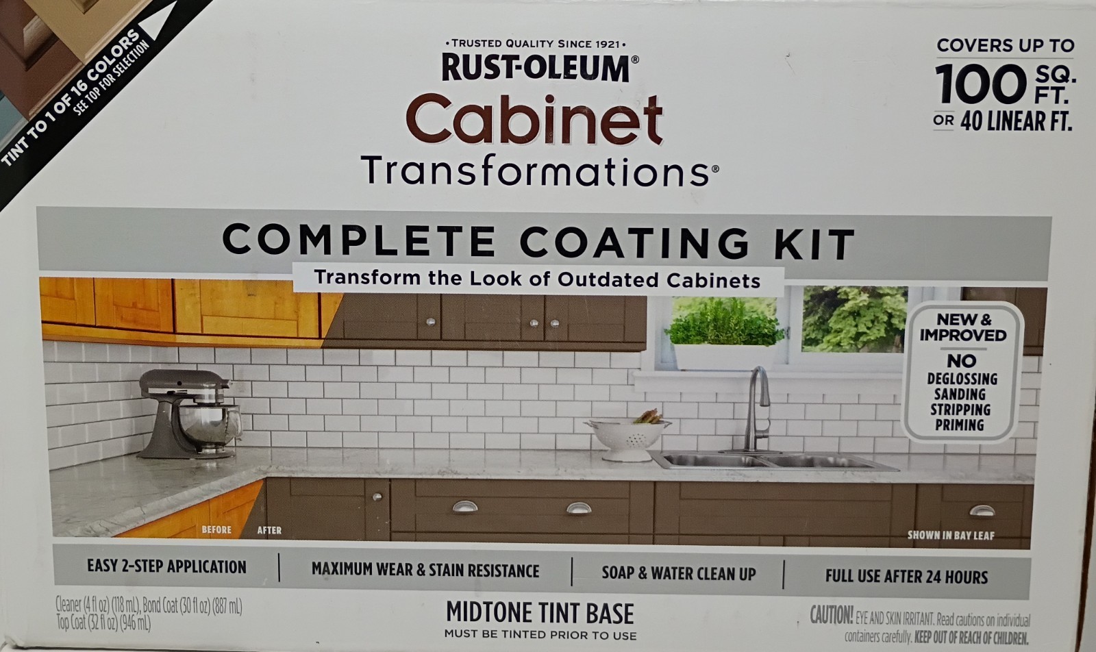 Rust-Oleum Cabinet Transformation Complete Coating Kit Cadet Gray 2 KITS 200sq