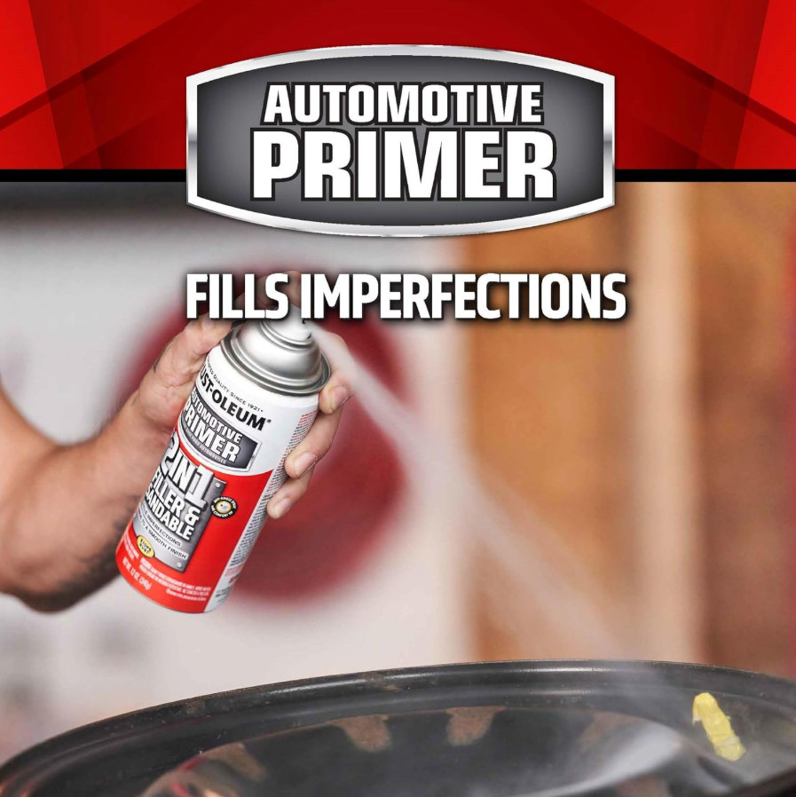 Rust-Oleum 2in1 Filler Primer Spray Gray Sandable Auto Metal Fast Dry Aerosol