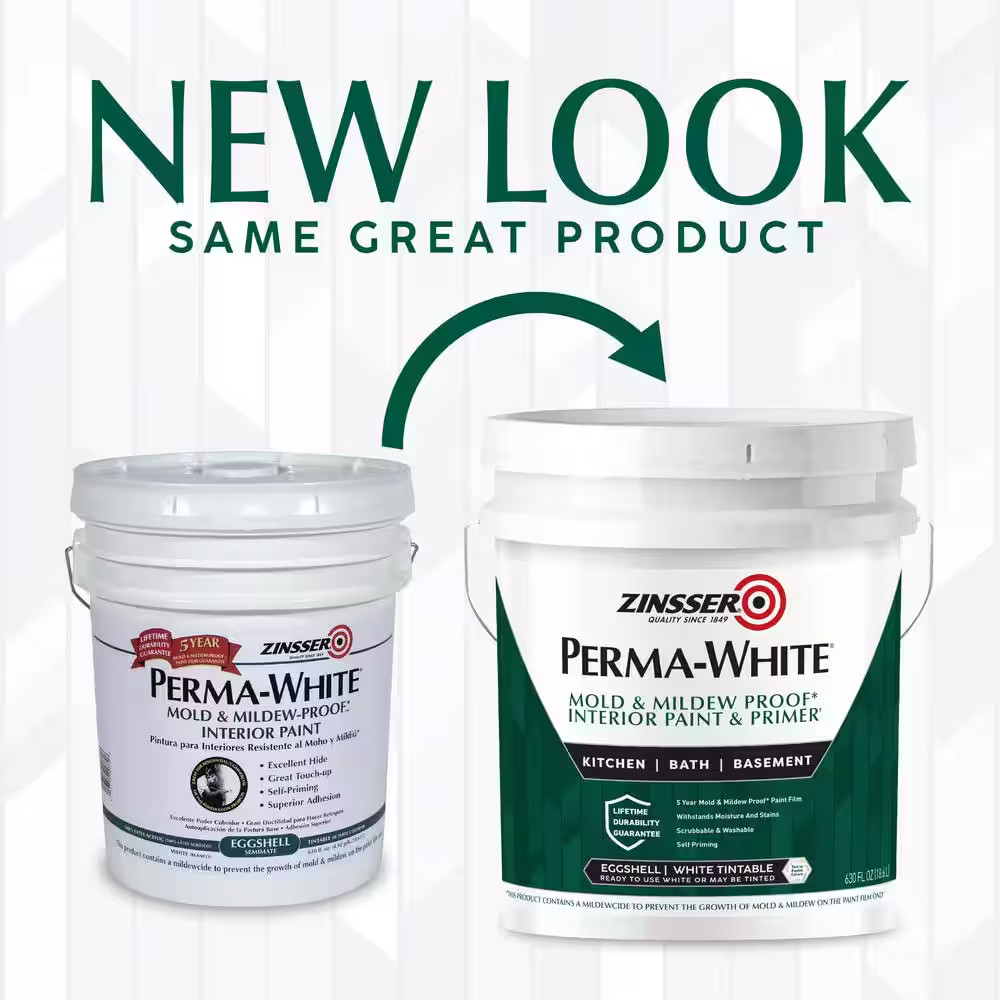 Perma-White 5 Gal. Mold & Mildew-Proof Eggshell Interior Paint