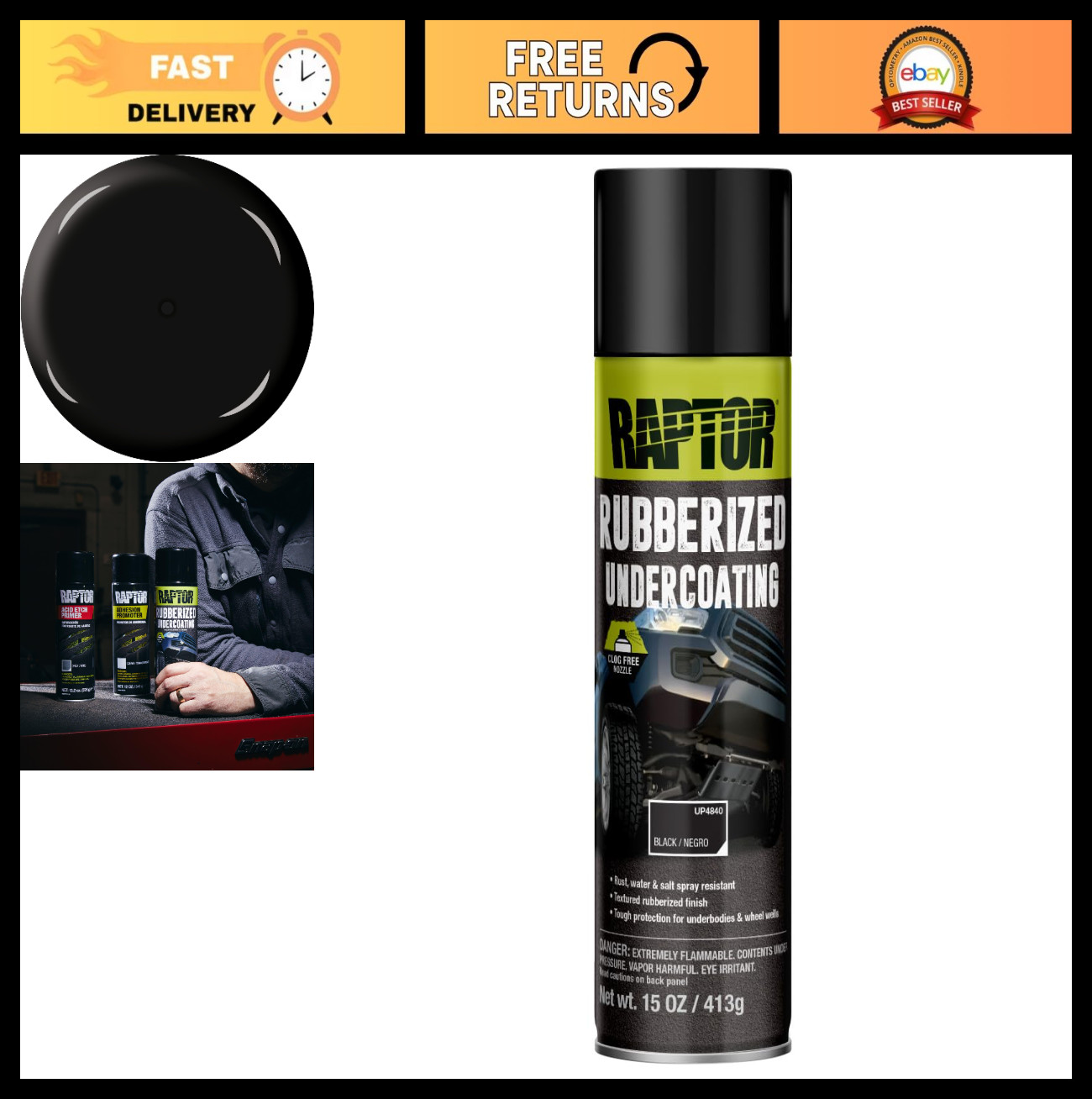 Professional Grade Rubberized Undercoating Spray – Extra Durable Automotive Pain