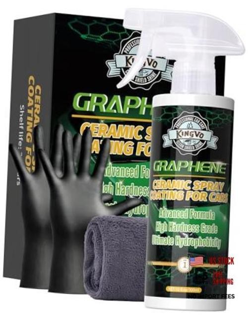 Kingvo Ceramic Coating for Cars, Car Wax Spray Graphene Ceramic Coating Shine