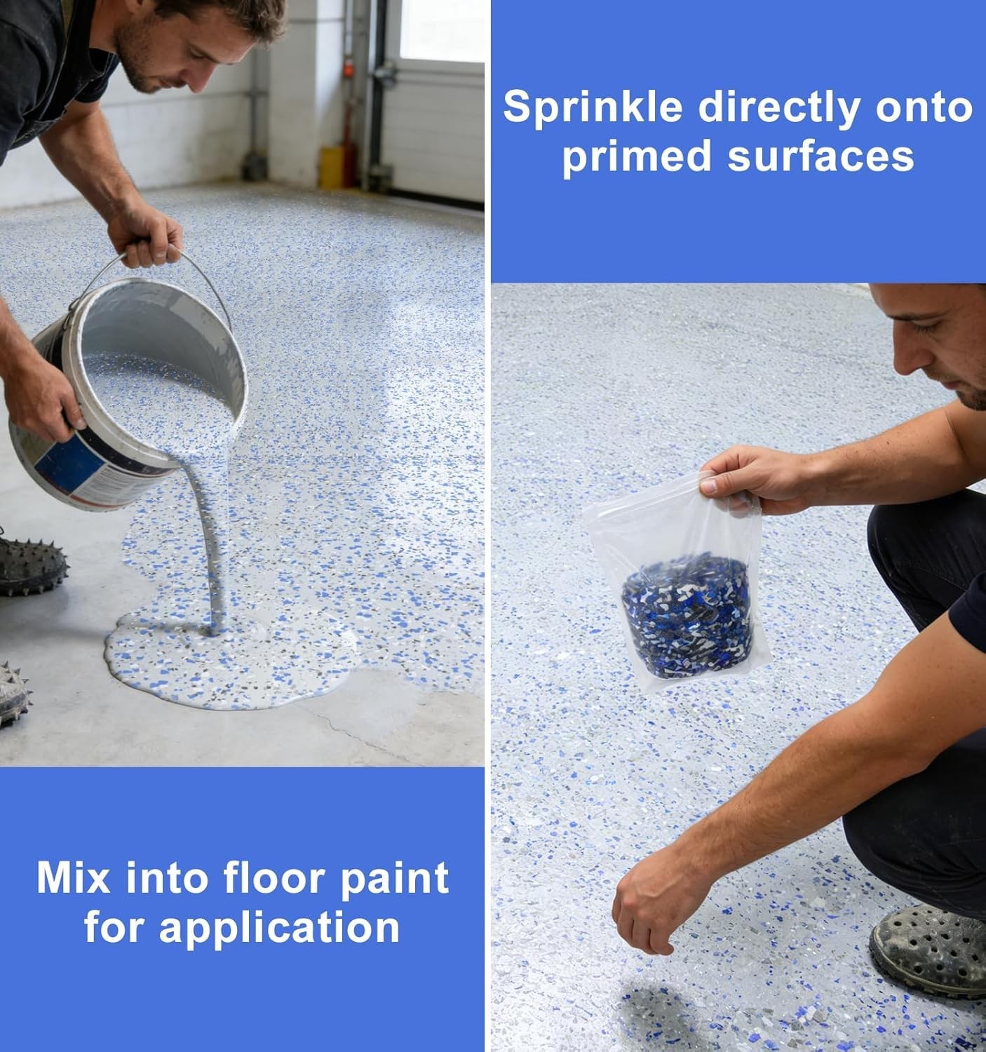 Epoxy Floor Flakes, 454g/1Lb Epoxy Chips Flakes Blend Decorative Color Chips …
