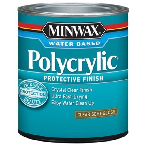 Minwax 64444444 Polycrylic Protective Finish Water Based, quart, Semi-Gloss