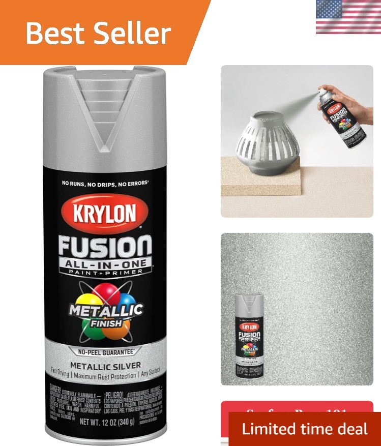 Versatile 12 oz Silver Spray Paint – Rust Resistant for Indoor/Outdoor Projects