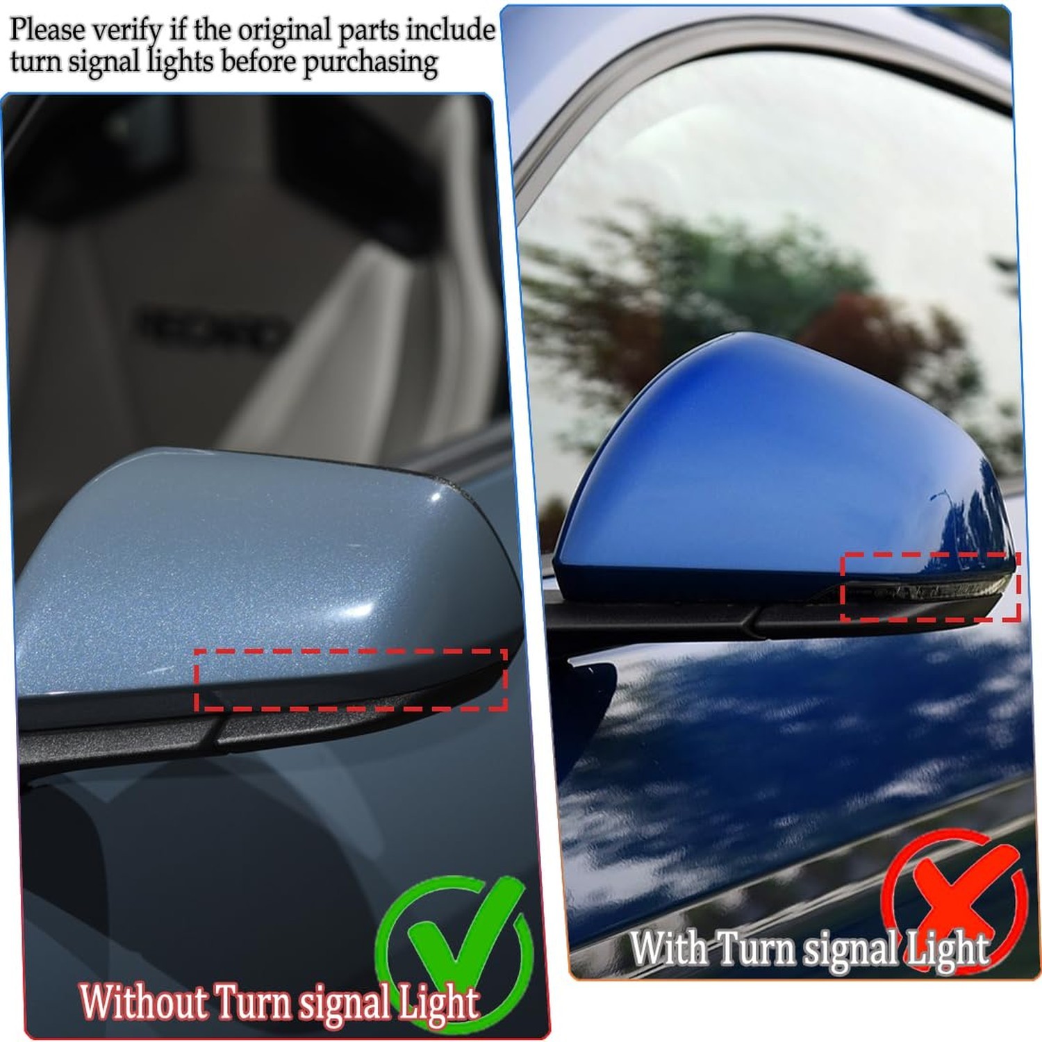 Side Rear View Mirror Cover for 2015-2025 Ford Mustang GT/GT Premium/Ecoboost…