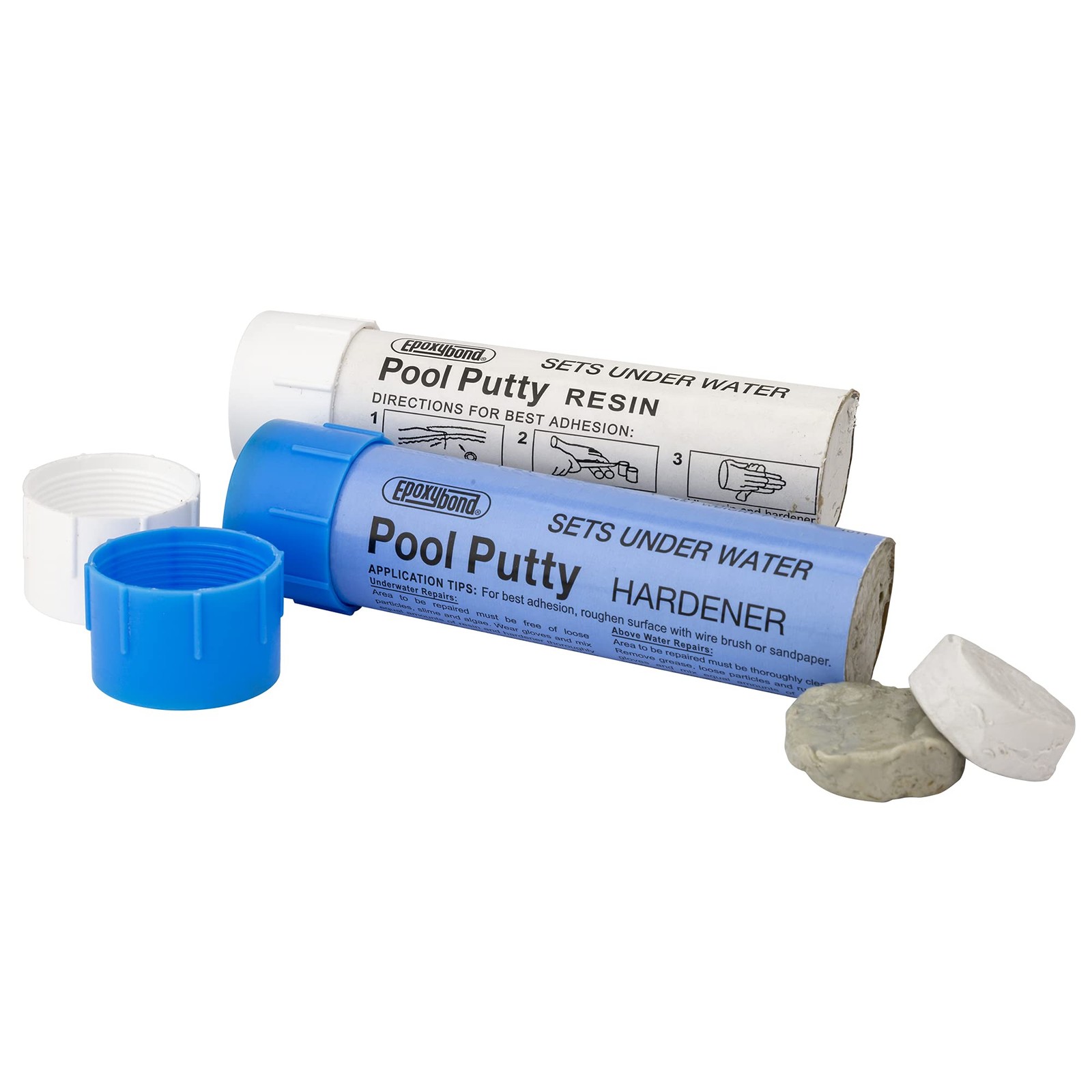 Epoxybond Pool Putty 2-Part Set | Swimming & Spa 14 oz, White or Black