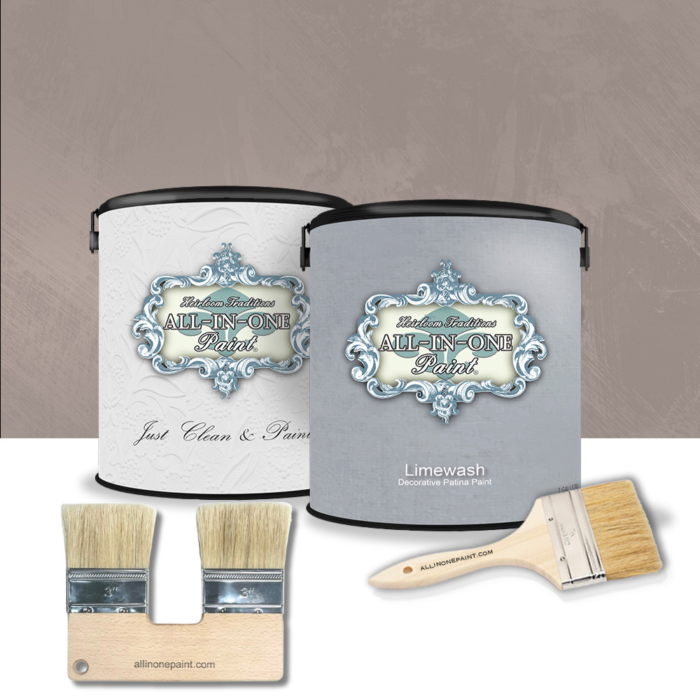 ALL-IN-ONE Paint Limewash Gallon Kit – Putty