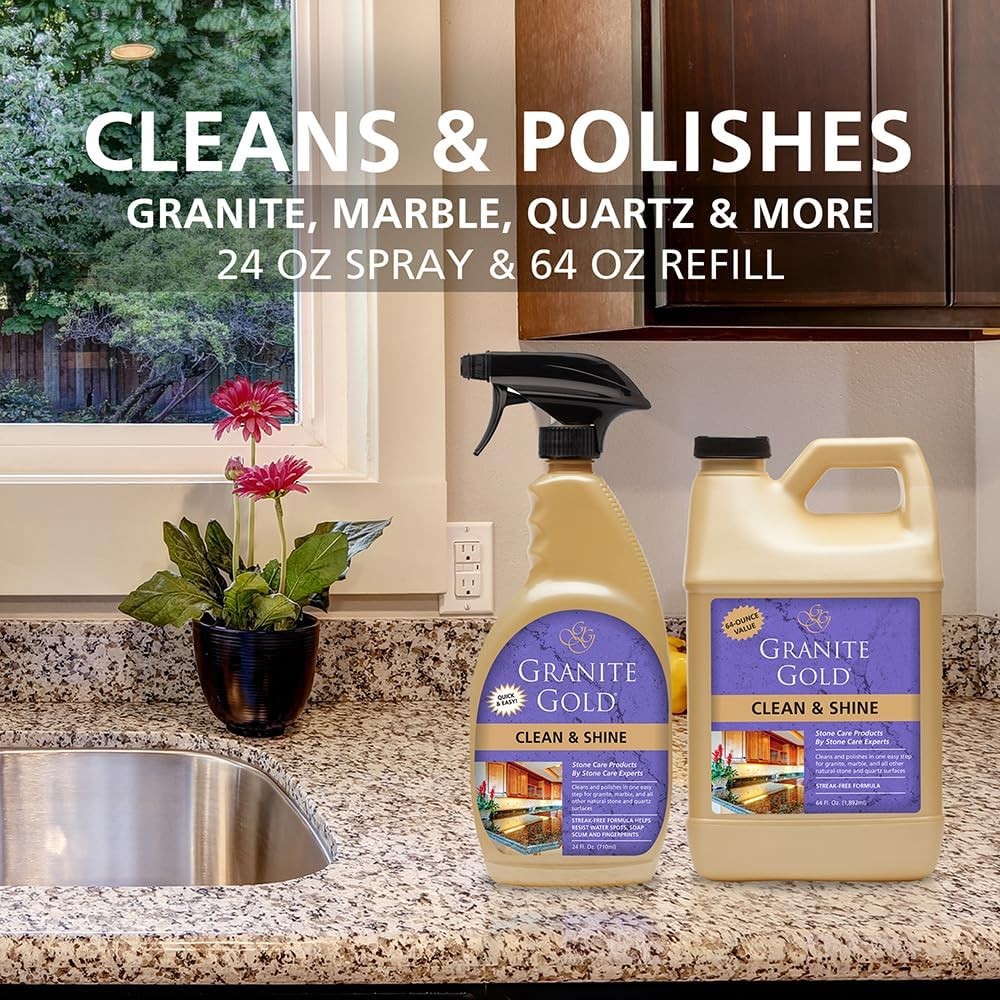 Clean & Shine Spray Granite Marble & Other Natural Stone & Quartz Surfaces 1 x
