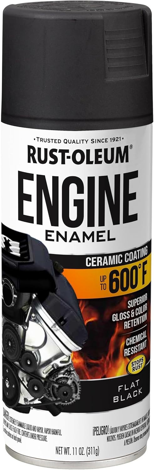 Rust Oleum Engine Enamel Spray Paint 11oz Flat Black Free Shipping